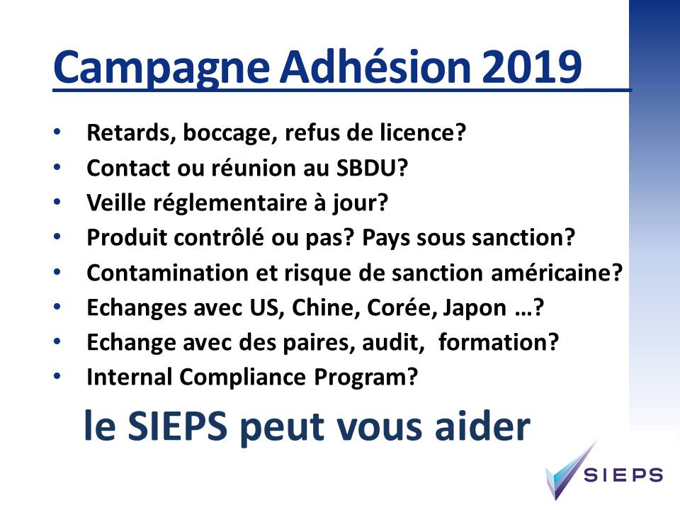 CAMPAGNE ADHÉSION 2019